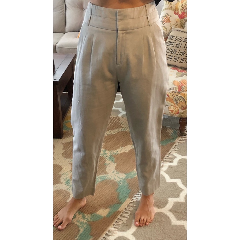 High waisted crop trouser